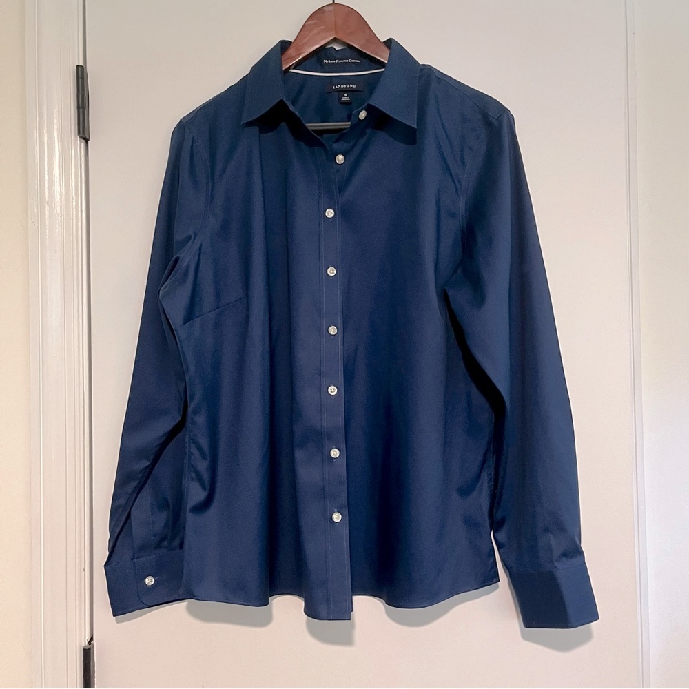 Lands’ End No Iron Pinpoint Oxford